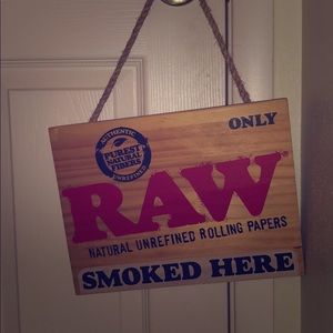 BRAND NEW RAW Rolling Papers Door Sign